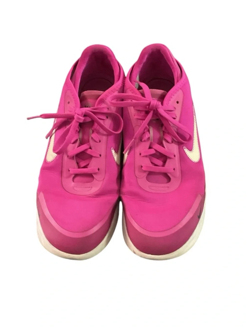 Nike “Amixa” Fire Pink Athletic Sneakers w/White Swoosh